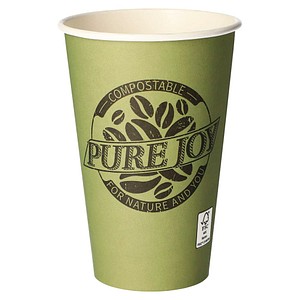 50 PAPSTAR Einweg-Kaffeebecher PURE JOY 0,3 l von PAPSTAR