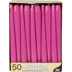 50 PAPSTAR Kerzen fuchsia von PAPSTAR