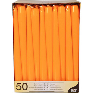 50 PAPSTAR Kerzen orange von PAPSTAR