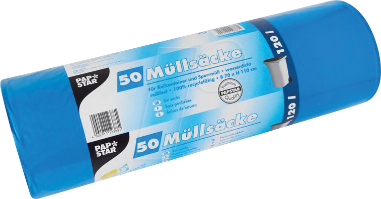 PAPSTAR 12388 - PAPSTAR Müllbeutel, 50 Stk, 120 Liter von PAPSTAR