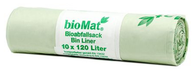 PAPSTAR Bioabfallsack , bioMAT, , 120 Liter, grün von PAPSTAR