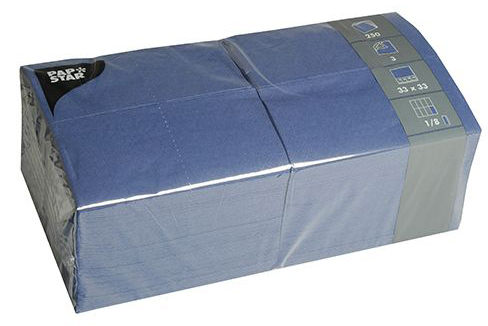 PAPSTAR Bistro-Servietten, 330 x 330 mm, 3-lagig, dunkelblau von PAPSTAR