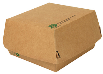 PAPSTAR Burgerbox , pure, , Maße: 155 x 155 x 90 mm, extragroß von PAPSTAR