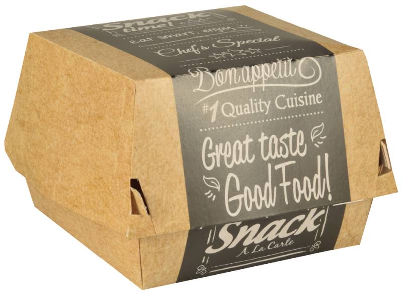 PAPSTAR Burgerbox , pure, , Maße: 90 x 155 x 155 mm, XXL von PAPSTAR
