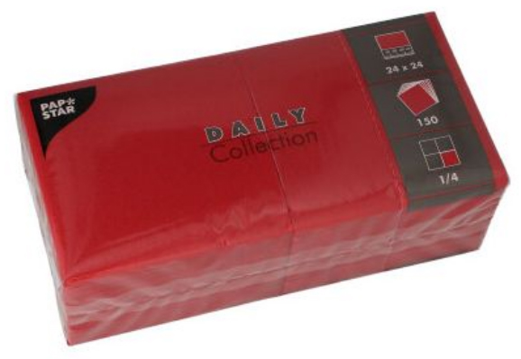 PAPSTAR Cocktail-Servietten, 240 x 240 mm, 3-lagig, bordeaux von PAPSTAR