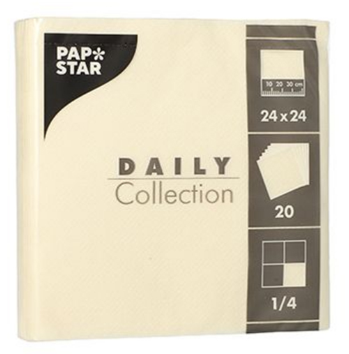 PAPSTAR Cocktail-Servietten, 240 x 240 mm, 3-lagig, creme PAPSTAR Cocktail-Servietten, 240 x 240 mm, 3-lagig, creme von PAPSTAR