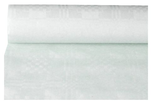 PAPSTAR Damast-Tischtuch, (B)0,8 x (L)50 m, weiß von PAPSTAR