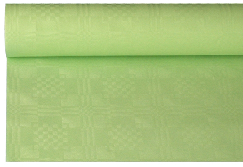 PAPSTAR Damast-Tischtuch, (B)1,2 x (L)8 m, pastellgrün von PAPSTAR