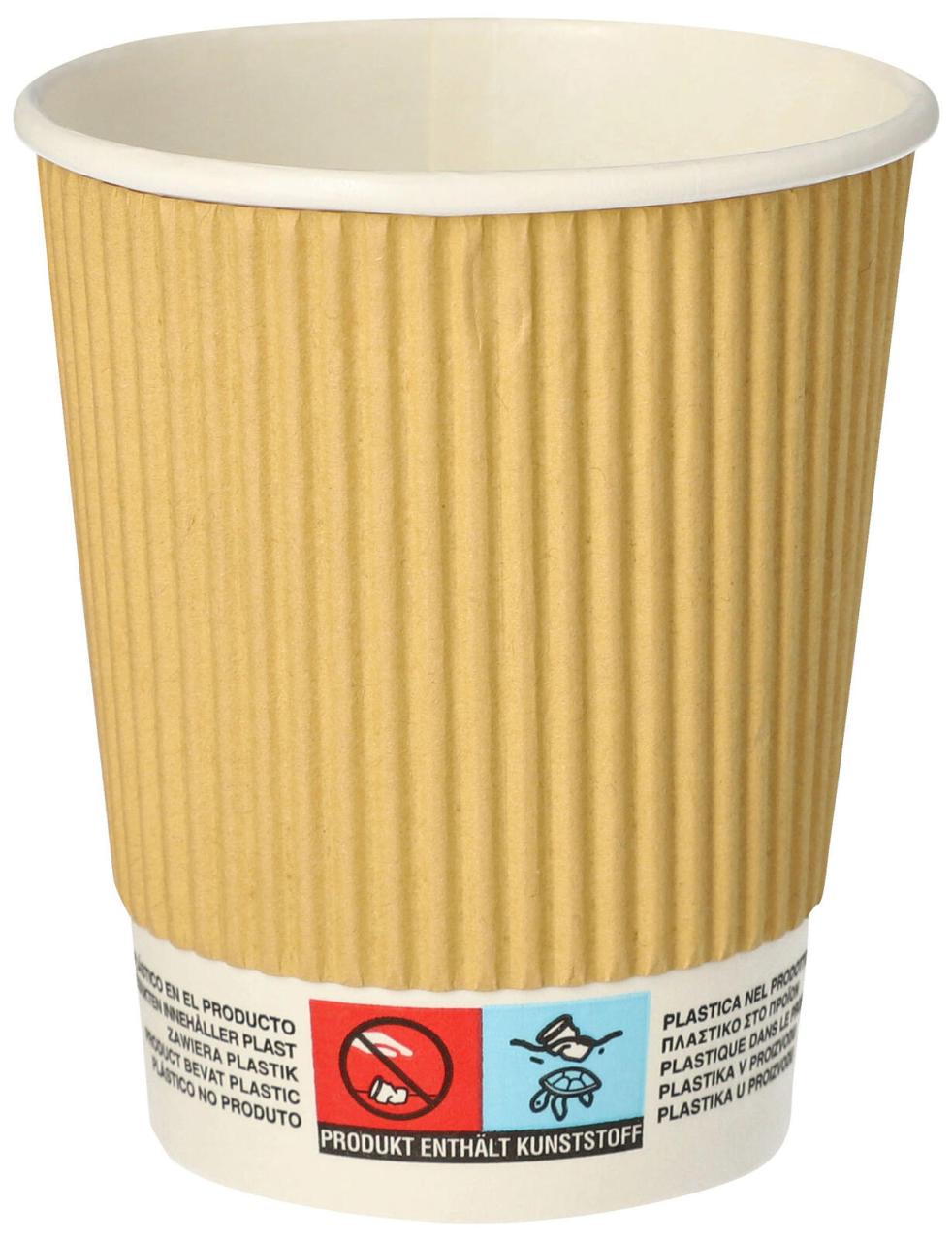 PAPSTAR Einweg-Kaffeebecher 8 cm x 8 cm 0,2 l natur von PAPSTAR