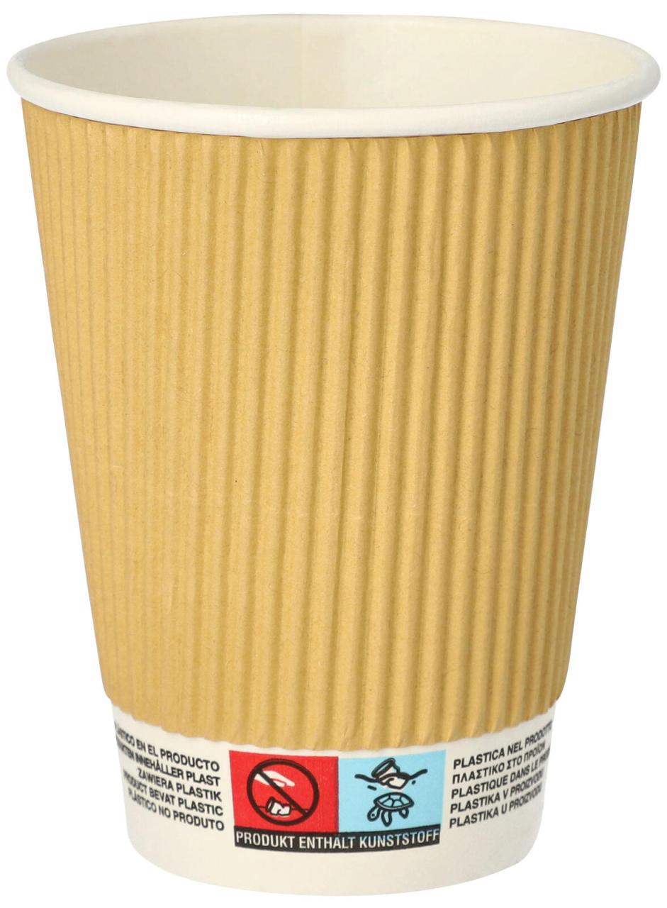 PAPSTAR Einweg-Kaffeebecher 9 cm x 9 cm 0,3 l natur von PAPSTAR