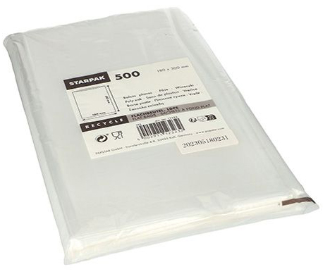 STARPAK Flachbeutel, Maße: (B)280 x (H)400 mm, transparent von starpak