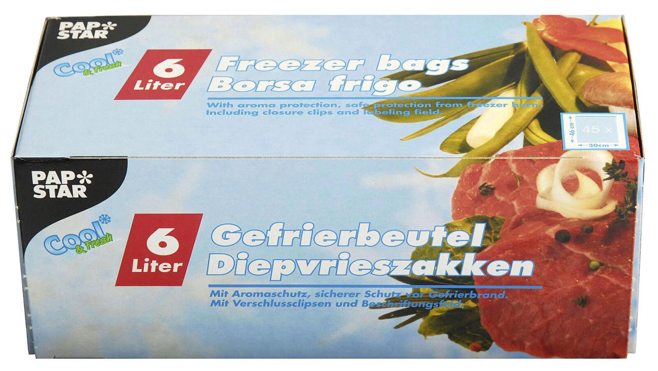 PAPSTAR Gefrierbeutel 14159 transparent 6,0 l von PAPSTAR