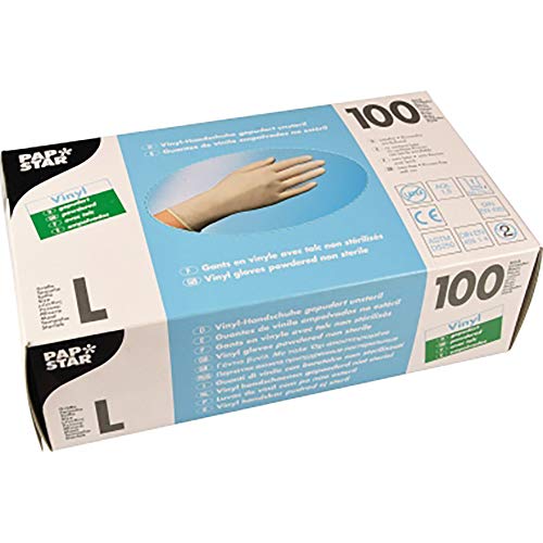 PAPSTAR Handschuh Vinyl gepudert natur L unsteril 100 St PAPSTAR Handschuh Vinyl gepudert natur L unsteril 100 St von PAPSTAR
