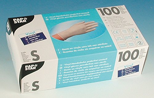 PAPSTAR Handschuhe Vinyl/12232 natur Inh.100 von PAPSTAR