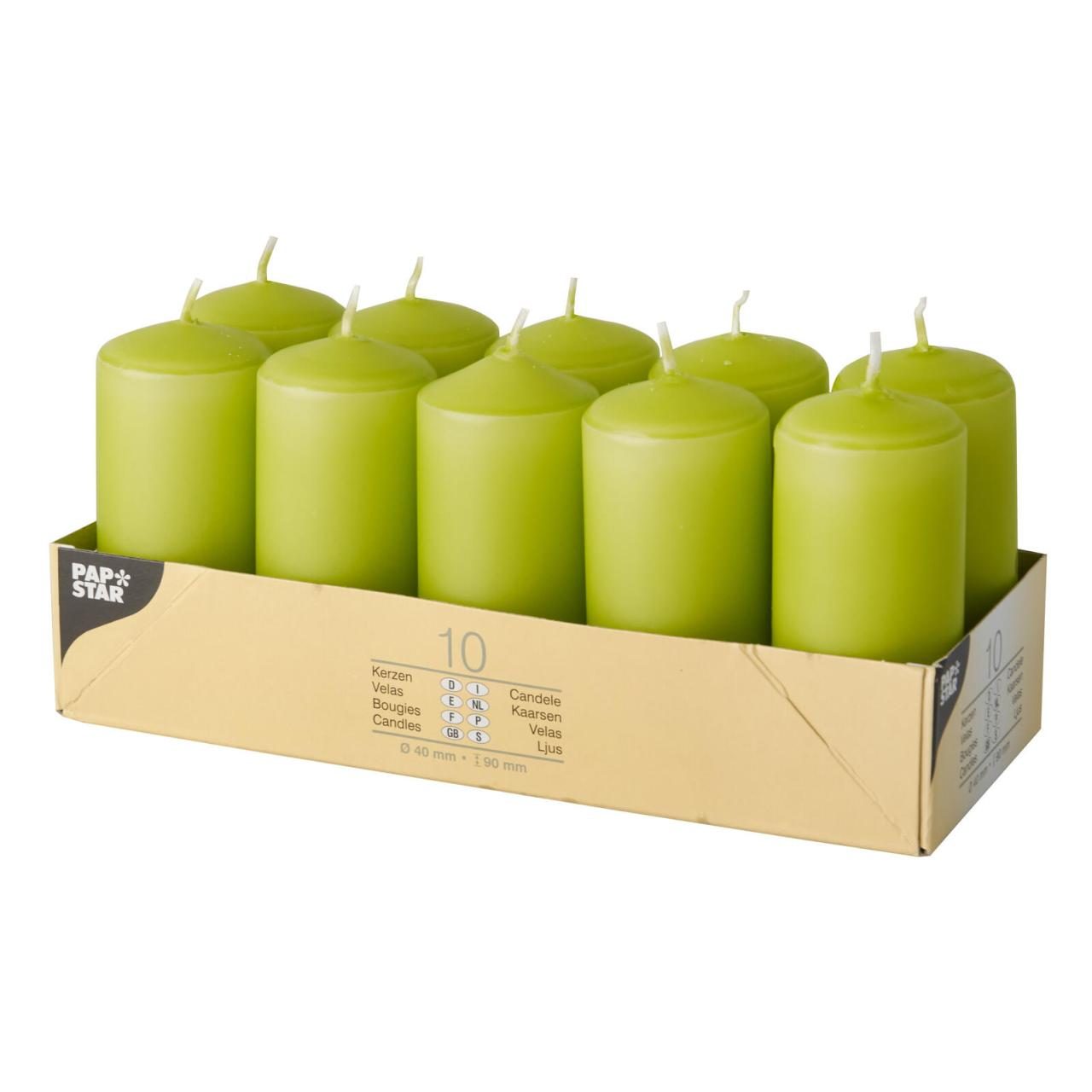 PAPSTAR Stumpenkerzen 9 cm kiwi PAPSTAR Stumpenkerzen 9 cm kiwi von PAPSTAR
