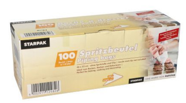 STARPAK LDPE-Spritzbeutel, transparent, 2,6 l, 100er Pack von starpak