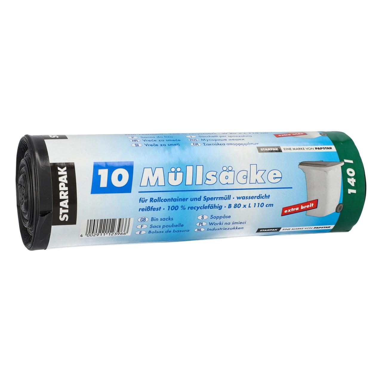PAPSTAR Müllbeutel 140,0 l schwarz PAPSTAR Müllbeutel 140,0 l schwarz von PAPSTAR