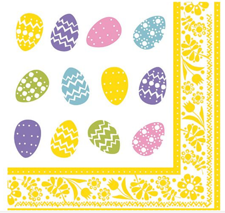 PAPSTAR Oster-Motivservietten , Coloured Eggs, von PAPSTAR
