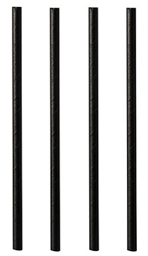 PAPSTAR Papier-Trinkhalm , pure, , 250 mm, schwarz von PAPSTAR