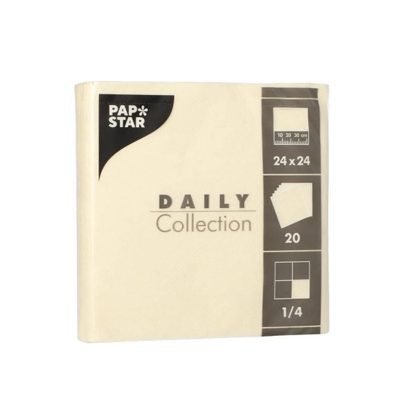 PAPSTAR Servietten 24,0 x 24,0 cm 2-lagig champagner von PAPSTAR