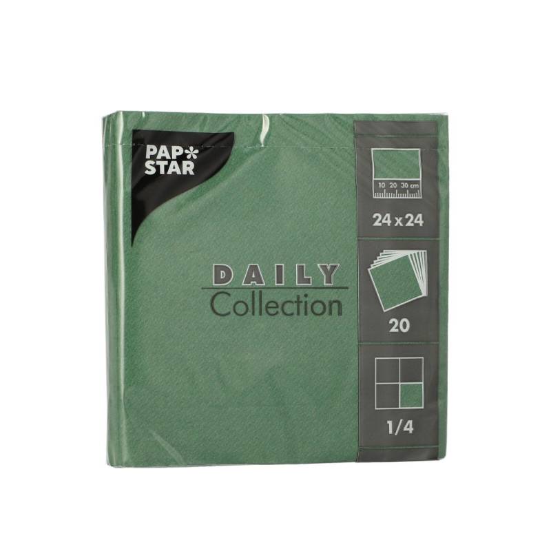 PAPSTAR Servietten 24,0 x 24,0 cm 2-lagig grün von PAPSTAR