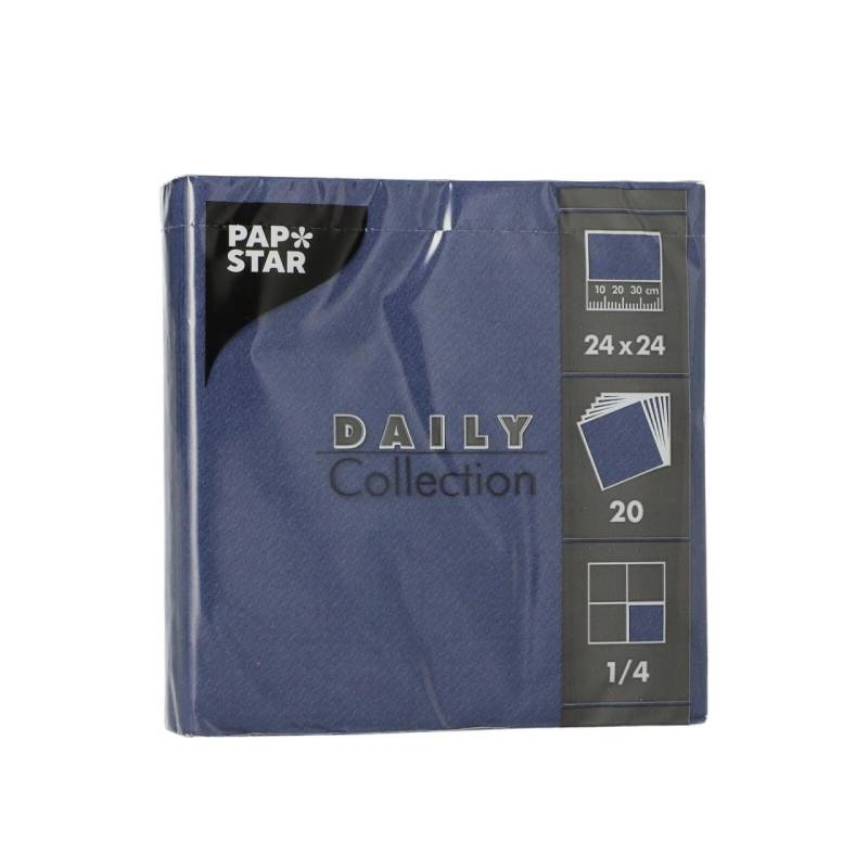 PAPSTAR Servietten 24,0 x 24,0 cm 2-lagig dunkelblau von PAPSTAR