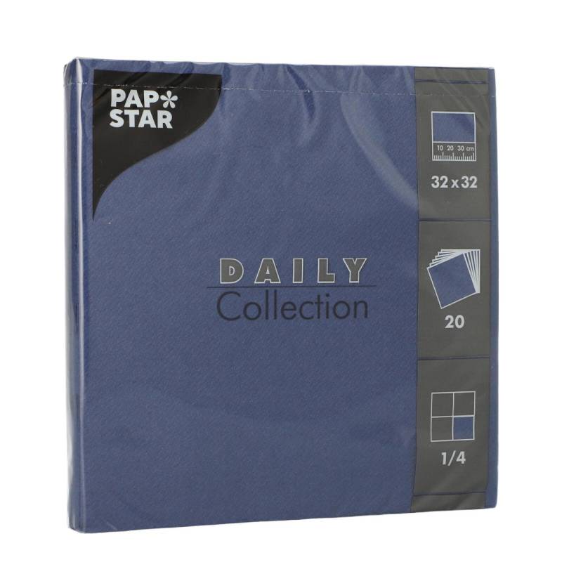 PAPSTAR Servietten 32,0 x 32,0 cm 2-lagig dunkelblau von PAPSTAR
