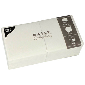 PAPSTAR Servietten Daily Collection weiß 2-lagig 24,0 x 24,0 cm, 150 St. PAPSTAR Servietten Daily Collection weiß 2-lagig 24,0 x 24,0 cm, 150 St. von PAPSTAR
