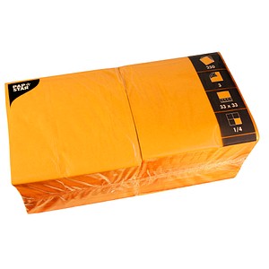 PAPSTAR Servietten orange 3-lagig 16,5 x 16,5 cm 250 St. von PAPSTAR