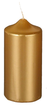 PAPSTAR Stumpenkerze, 60 mm, gold von PAPSTAR