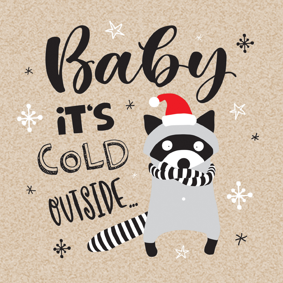 PAPSTAR Weihnachts-Motivservietten , It, s cold outside, von PAPSTAR