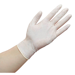 PAPSTAR unisex Einmalhandschuhe white grip transparent Größe M 100 St. von PAPSTAR