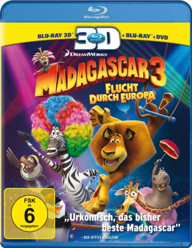 Madagascar 3: Flucht durch Europa [+ DVD, Blu-ray 3D] [Blu-ray] von PARAMOUNT PICTURES