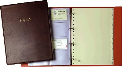 Pardo Simil Leder 4 Ringe 25 mm mit 20 Hüllen für 16 Tarj Folio-Format schwarz von PARDO