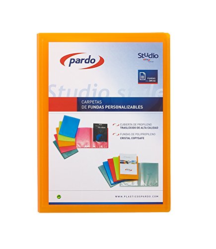 Pardo Studio Style Ordnermappe, 20 Hüllen, Polypropylen, personalisierbar, Orange von PARDO