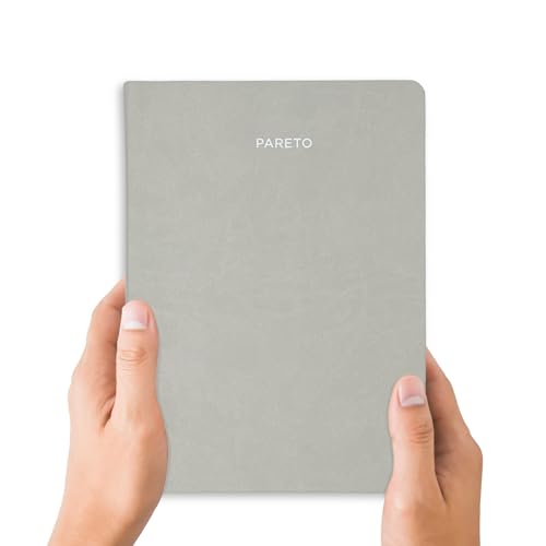 Pareto Planer (undatiert) – Perfekt organisiert Ziele erreichen, Produktivität steigern, gute Gewohnheiten entwickeln | Mit undatiertem Kalender und Notizseiten | Grau von PARETO