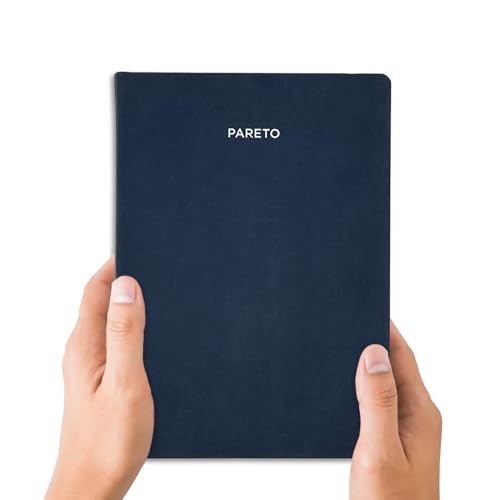 Pareto Planer (undatiert) – Perfekt organisiert Ziele erreichen, Produktivität steigern, gute Gewohnheiten entwickeln | Mit undatiertem Kalender und Notizseiten | Navy von PARETO