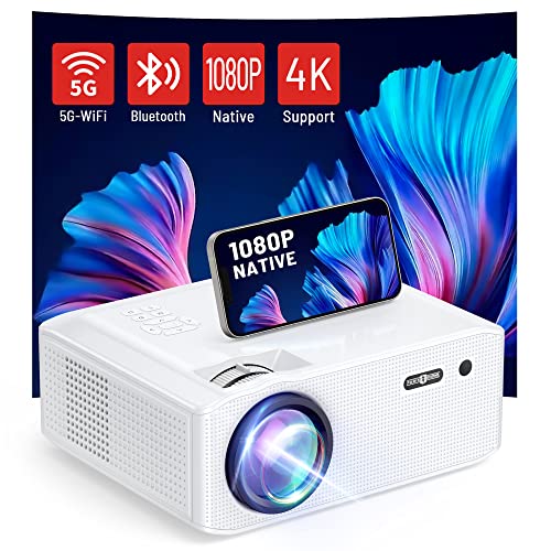 Beamer Full HD 1080P, Mini Beamer 4K Heimkino with 5G WiFi & Bluetooth, PARIS RHÔNE Projector for iOS/Android Phone TV Firestick Laptop PS5,Zusammenkünfte und Partys zu Neujahr von PARIS RHÔNE