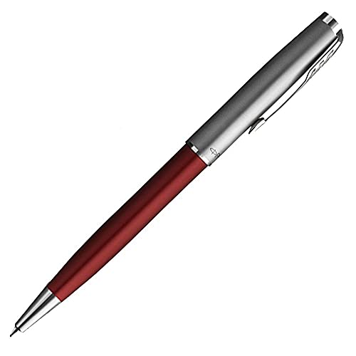 PARKER 2146851 Sonnet Essentiel Kugelchreiber, Rot, Chrom-zierteile, Mittlere schwarze Ersatzmine - Geschenkbox von PARKER