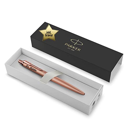 PARKER Kugelschreiber mit Gravur - edler Kugelschreiber personalisiert blauschreibend - personalisierte Geschenke zu Weihnachten - personalisierter Kugelschreiber - Roségold von PARKER