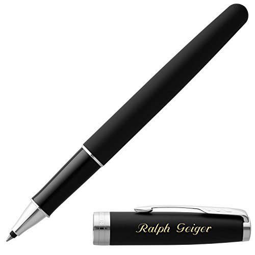 PARKER Tintenroller SONNET MATTE BLACK P.T. 1931523 mit persönlicher Laser-Gravur von PARKER