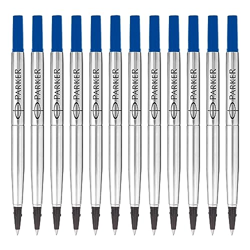 Parker Ersatzminen für Tintenroller | feine Spitze | blaue QUINK Tinte | 12 Stück Parker Ersatzminen für Tintenroller | feine Spitze | blaue QUINK Tinte | 12 Stück von Parker