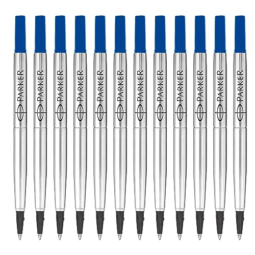 Parker Ersatzminen für Tintenroller | mittlere Spitze | blaue QUINK Tinte | 12 Stück Parker Ersatzminen für Tintenroller | mittlere Spitze | blaue QUINK Tinte | 12 Stück von Parker