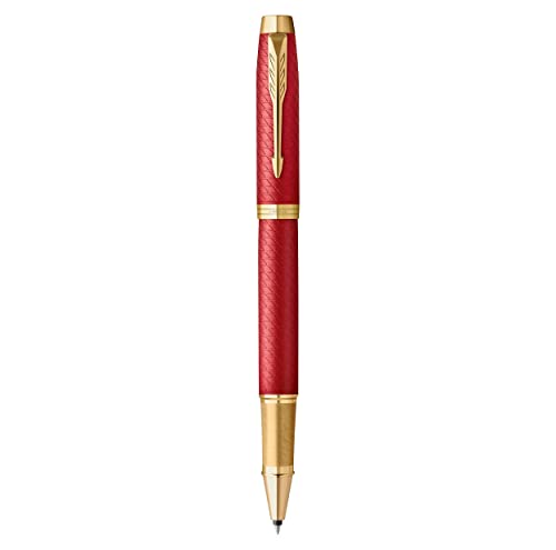 Parker IM Rollerball Tintenroller | Rote Premiumlackierung mit goldenen Zierteilen | Feine Schreibspitze mit schwarzer Nachfüllmine | Geschenkbox Parker IM Rollerball Tintenroller | Rote Premiumlackierung mit goldenen Zierteilen | Feine Schreibspitze mit schwarzer Nachfüllmine | Geschenkbox von PARKER