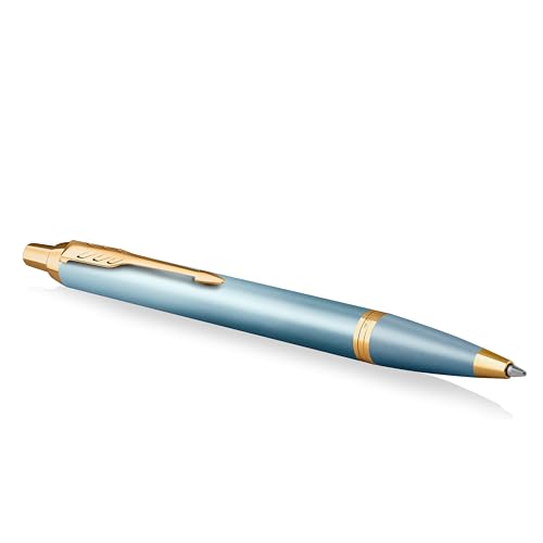 Parker IM Writing Rituals Kugelschreiber, grünes Gehäuse mit Farbverlauf, goldene Zierteile, mittlere Spitze, blaue Tinte, Geschenkbox von Parker