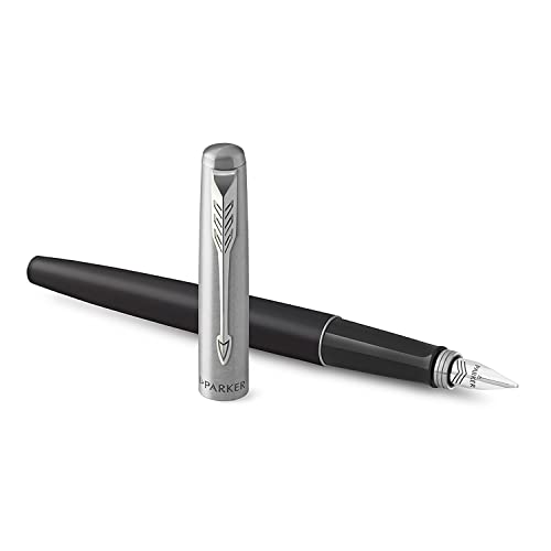 Parker Jotter Füller | Bond Street Black | Füllfederhalter mit mittlerer Feder | blaue Tinte | Geschenkbox Parker Jotter Füller | Bond Street Black | Füllfederhalter mit mittlerer Feder | blaue Tinte | Geschenkbox von PARKER