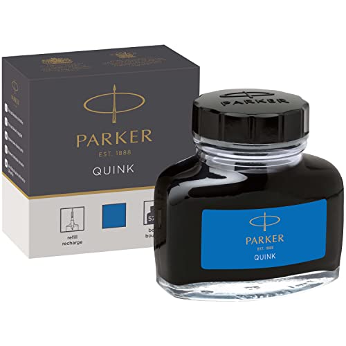 Parker Quink Füllertinte im Tintenfass | auswaschbare blaue Tinte | 57 ml von PARKER