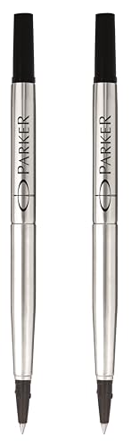 Parker Quink Tintenroller-Ersatzminen – 0,5 mm feine Spitze – schwarze Tinte – 2 Stück von PARKER