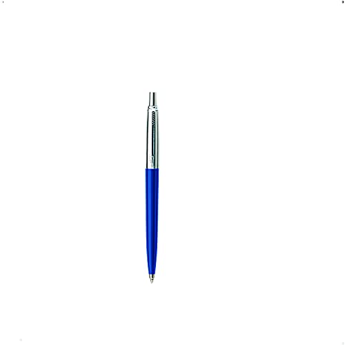 Parker S0705610 Jotter-Kugelschreiber (blau mit Chromeinfassung, Blister verpackt) schreibfarbe blau von PARKER