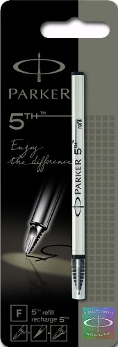 Parker S0958790 Quink-Nachfüllkartusche (geeignet für Schreibgeräte, 5th-Technologie-Schreibtechnik, feiner Spitze) schwarz von PARKER